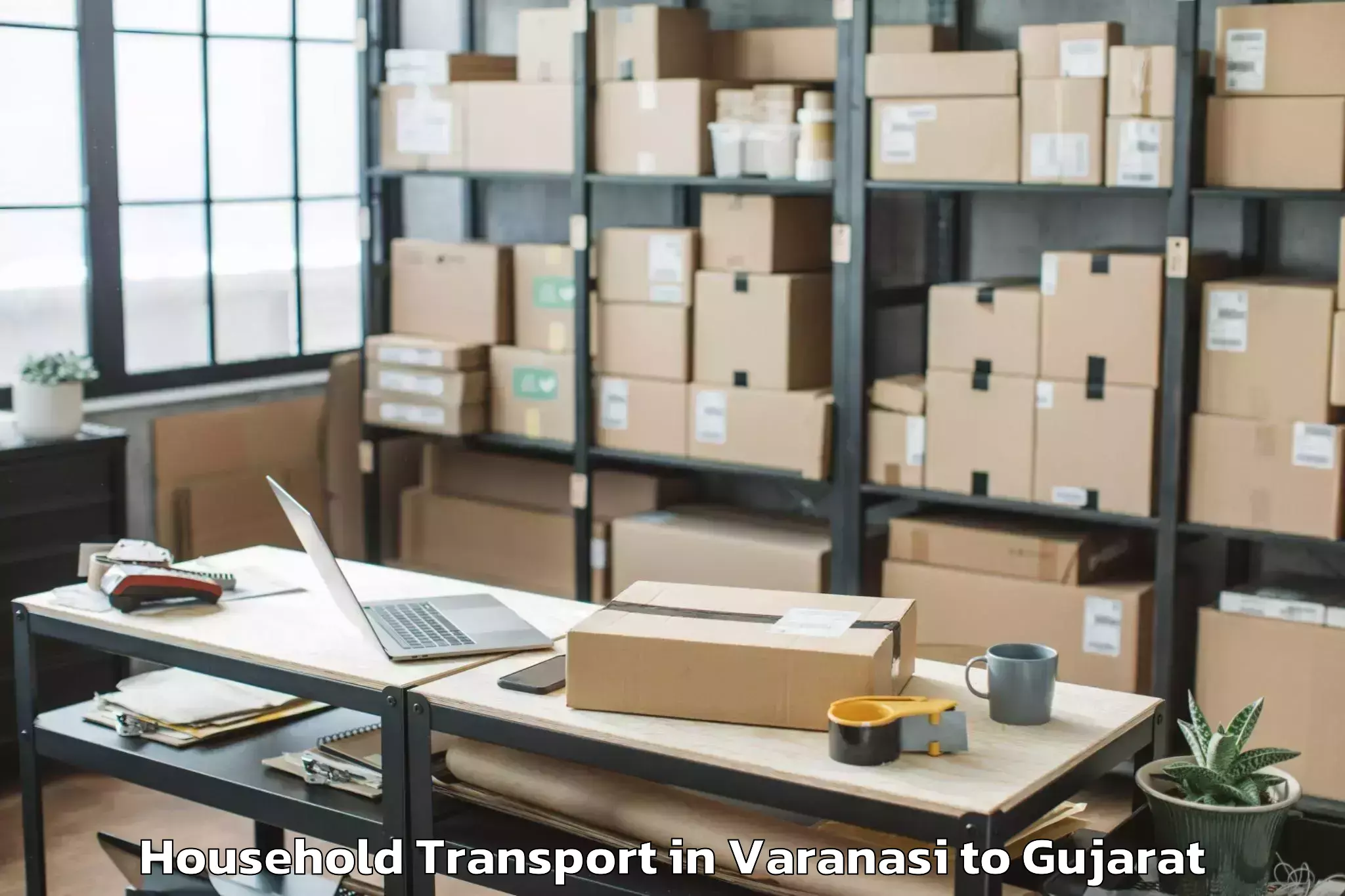 Varanasi to Satlasana Household Transport Booking